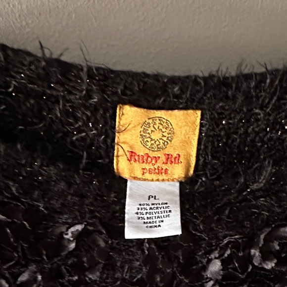 Ruby Rd. Black Textured Sweater - Picture 3 of 5